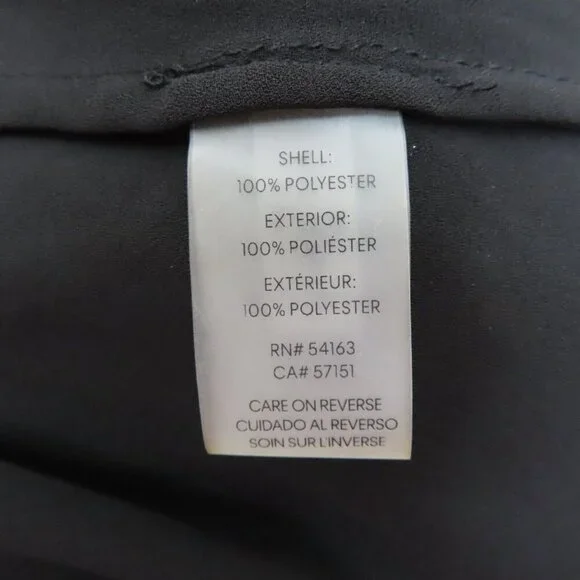 Calvin Klein Womens Large Metallic Silver Gray Sleeveless Neck Tie Shirt Blouse - Picture 6 of 8